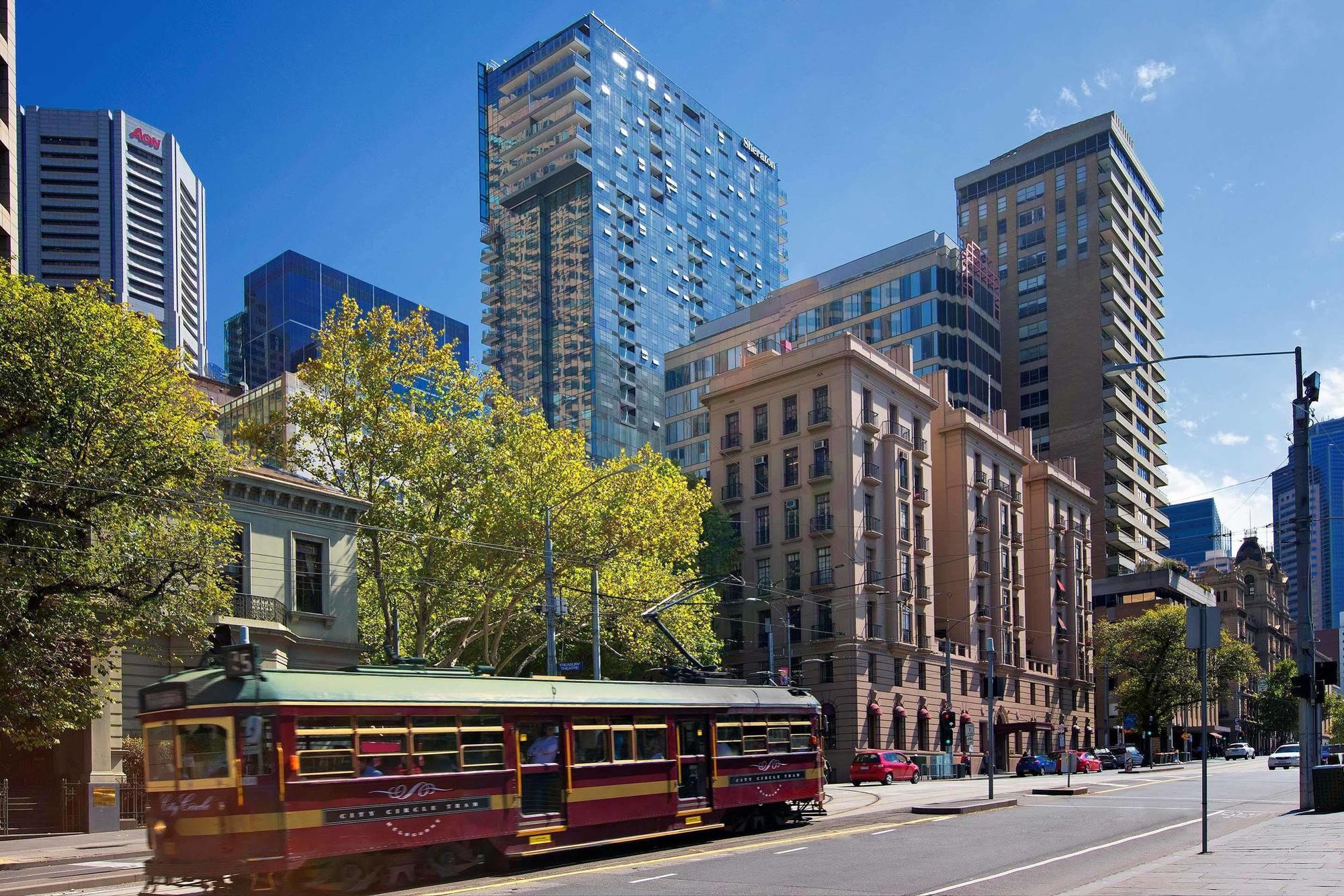 Sheraton Melbourne Hotel Eksteriør billede The proposed tram interchange at the corner of Collins and King Streets.